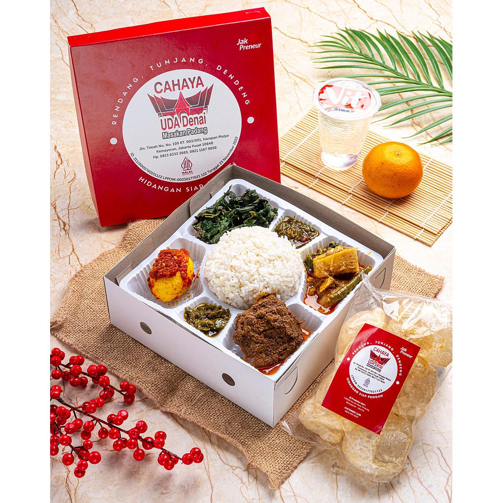 Nasi Box Daging Rendang Cahaya Uda Denai