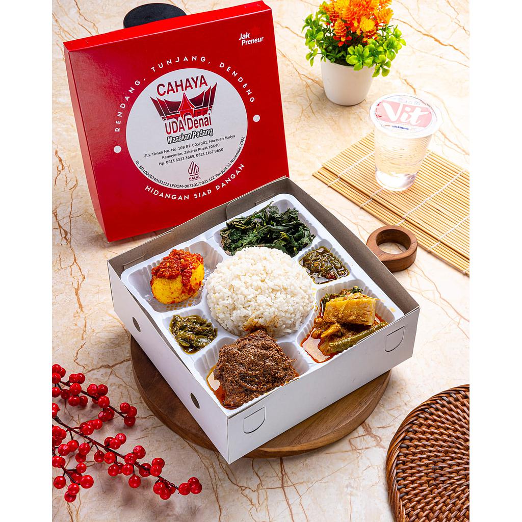 Nasi Box Rendang Daging Cahaya Uda Denai