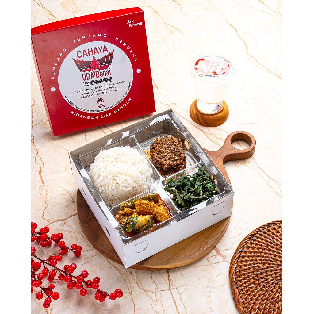 Nasi Box Daging Rendang Cahaya Uda Denai