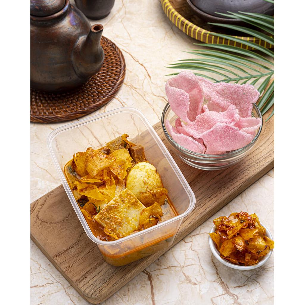 Lontong Sayur Telor Keripik Pedas