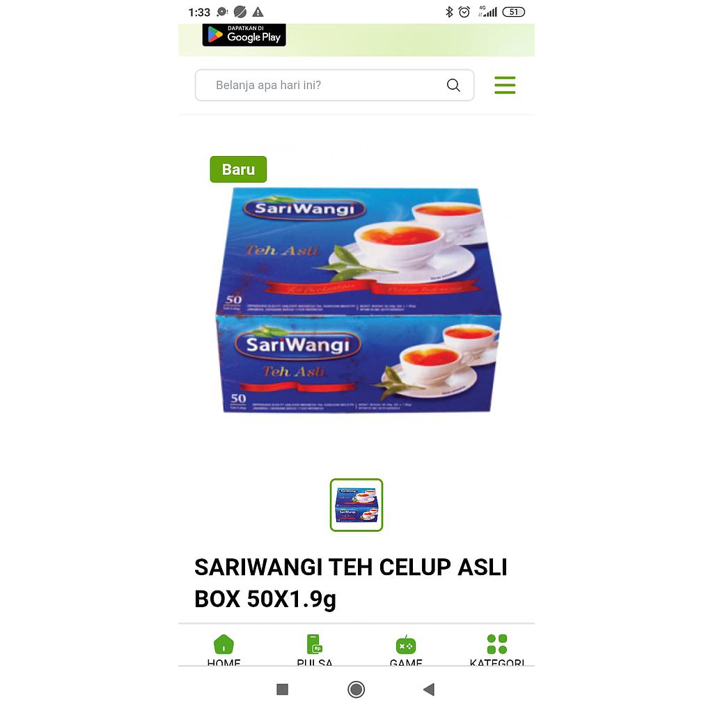 teh melati 50 sachet