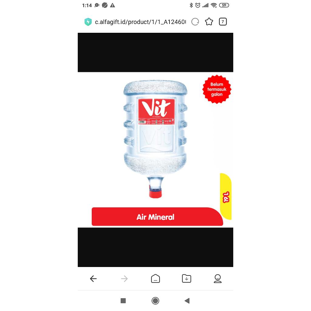 air mineral vit isi ulang 19 liter