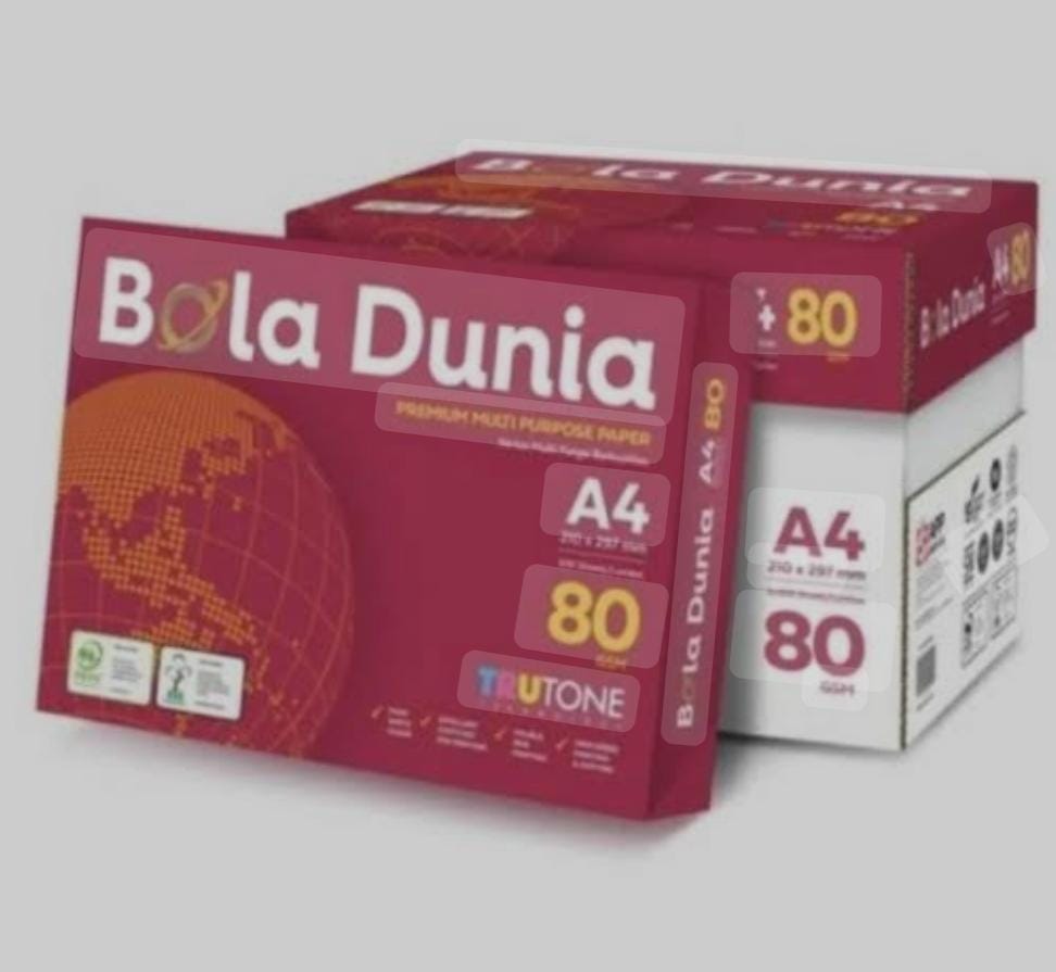 Kertas Bola Dunia A4 80 Gr