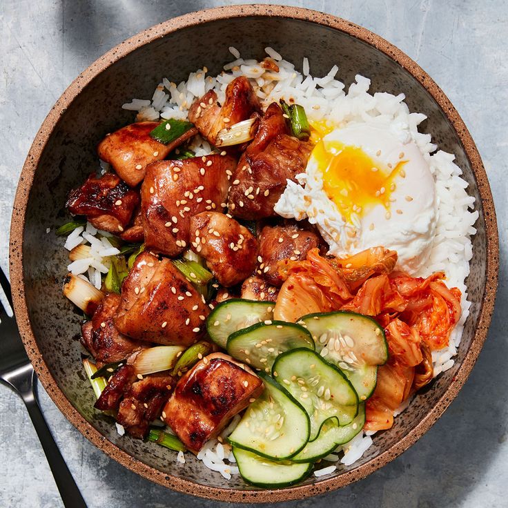 RICE BOWL CHICKEN KOREAN