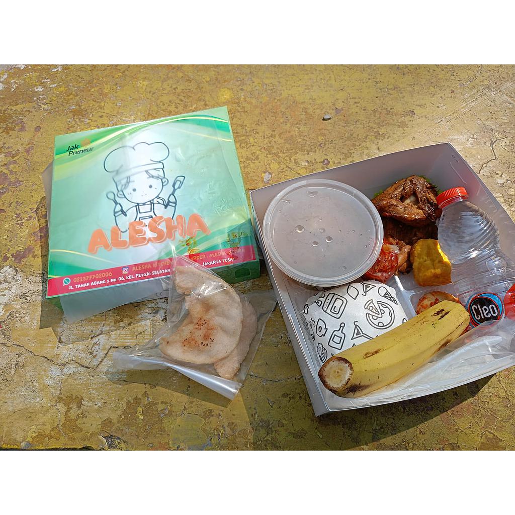 Nasi Box ayam bakar komplit