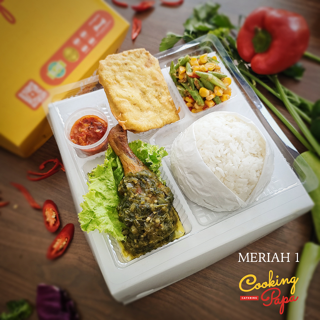 Nasi Kotak Meriah 1 - Nasi Ayam Cabe Ijo - Cooking Papa Catering