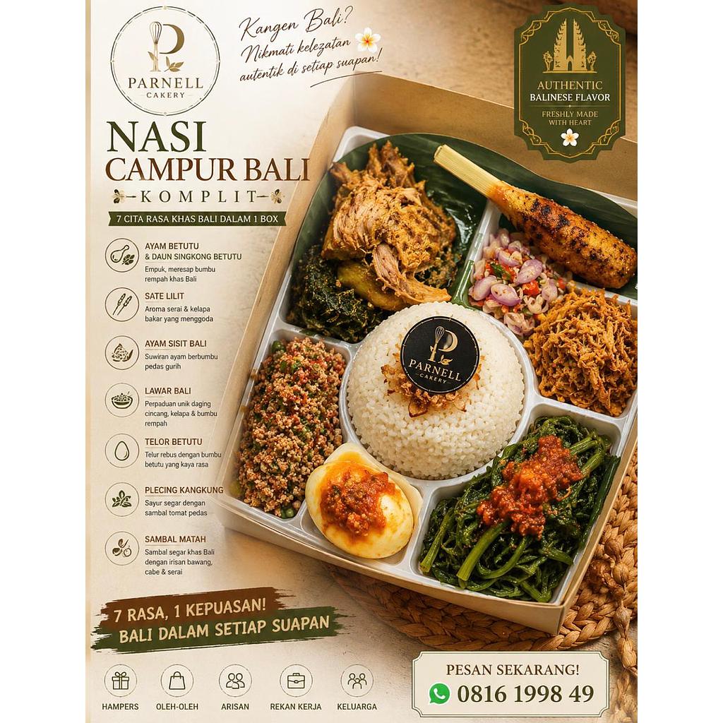 Nasi Campur Bali Komplit - Parnell Cakery
