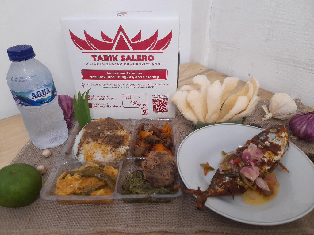 Paket Nasi Padang - Ikan Kembung Bakar + Sambal Ati Ampela