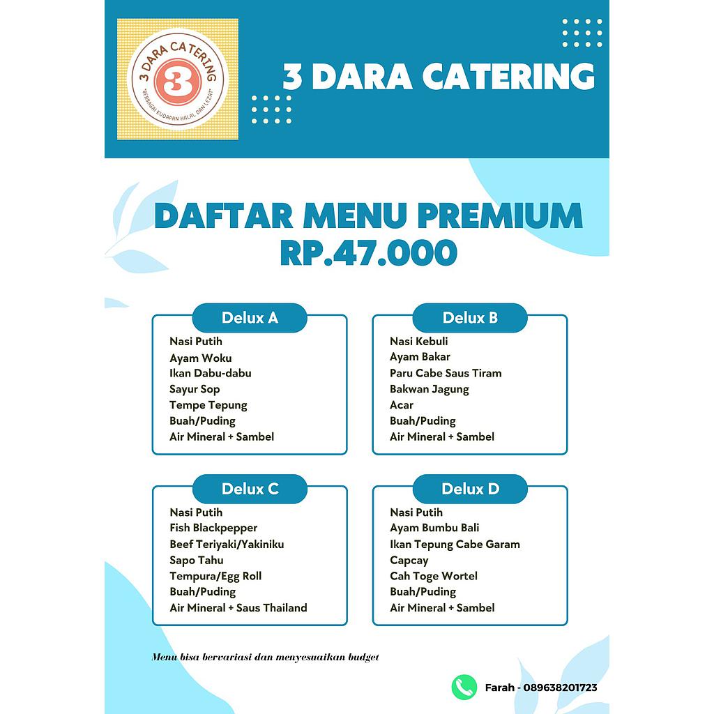 NASI BOX 3 DARA CATERING - PREMIUM