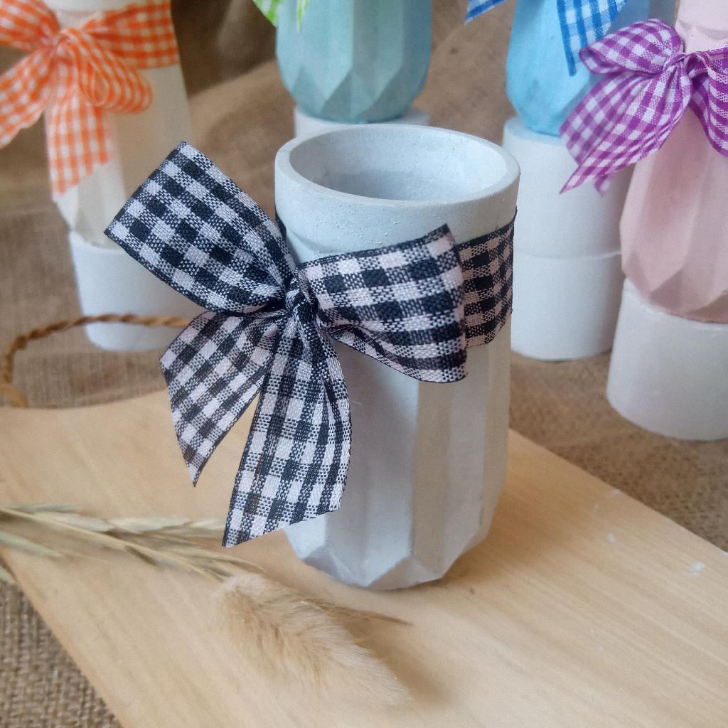Pot Vas Mini Bunga Kering Dried Flower Aesthetic Pita Kotak warna
