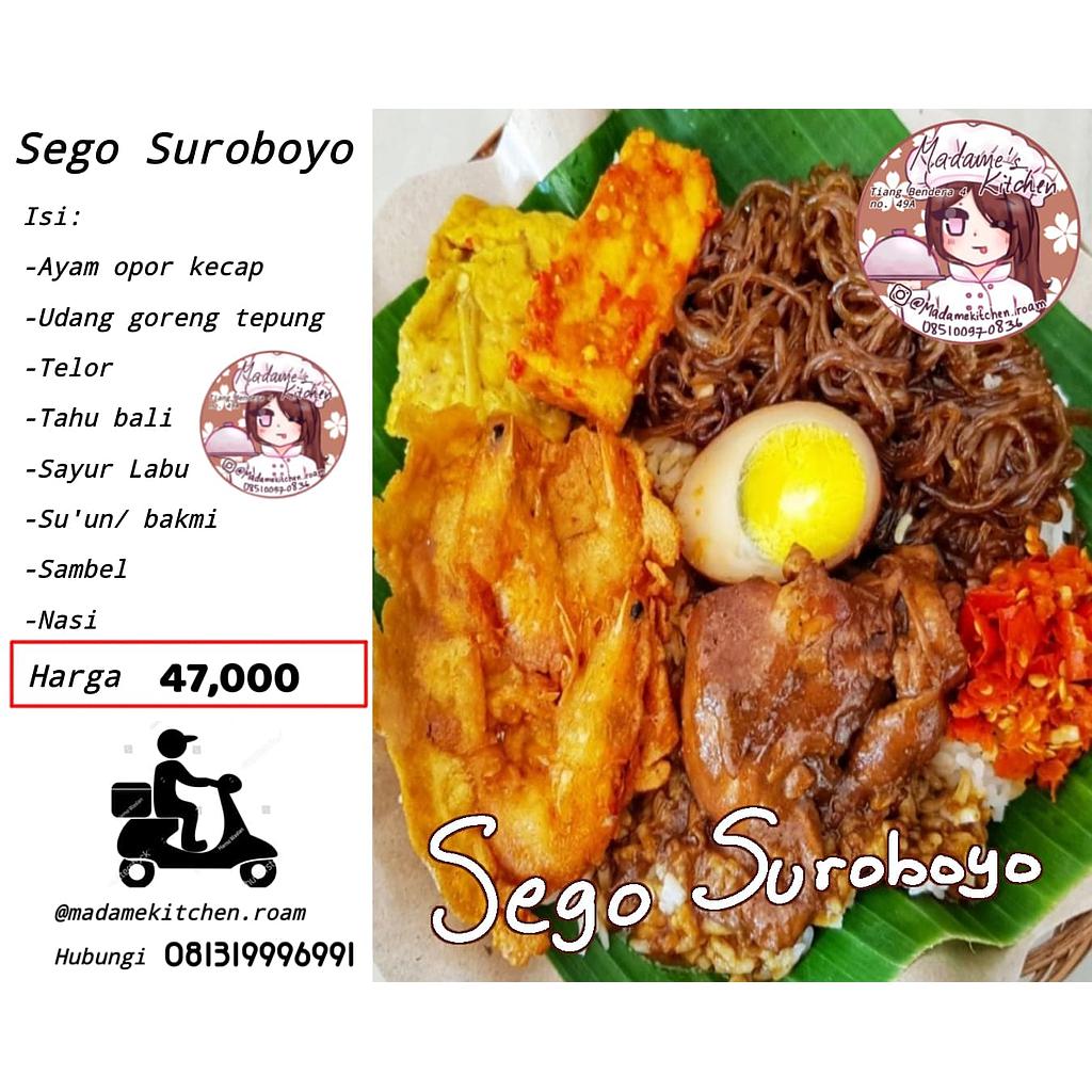 MENU PAKET SEGO SUROBOYO MADAME'S KITCHEN