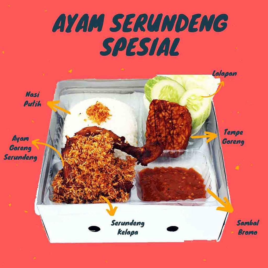 Paket Nasi ayam serundeng