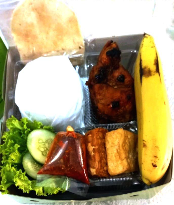 paket nasi box ayam bakar
