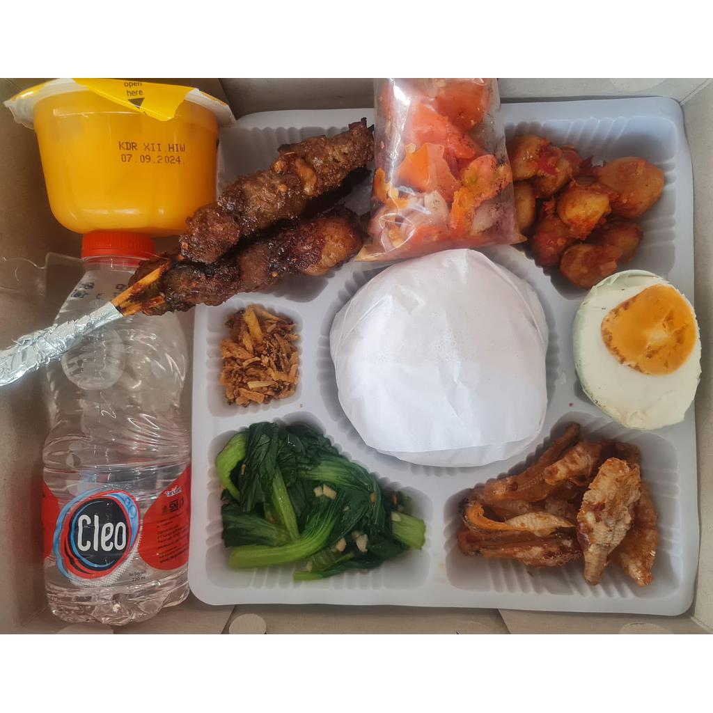 PAKET NASI SATE AYAM &amp; SNACK BOX RIZTA CATERING