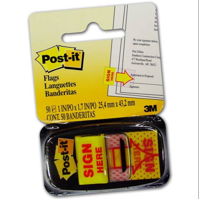 Post-it Sign Here