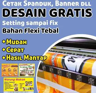 CETAK SPANDUK  FLEXY 340grn 
