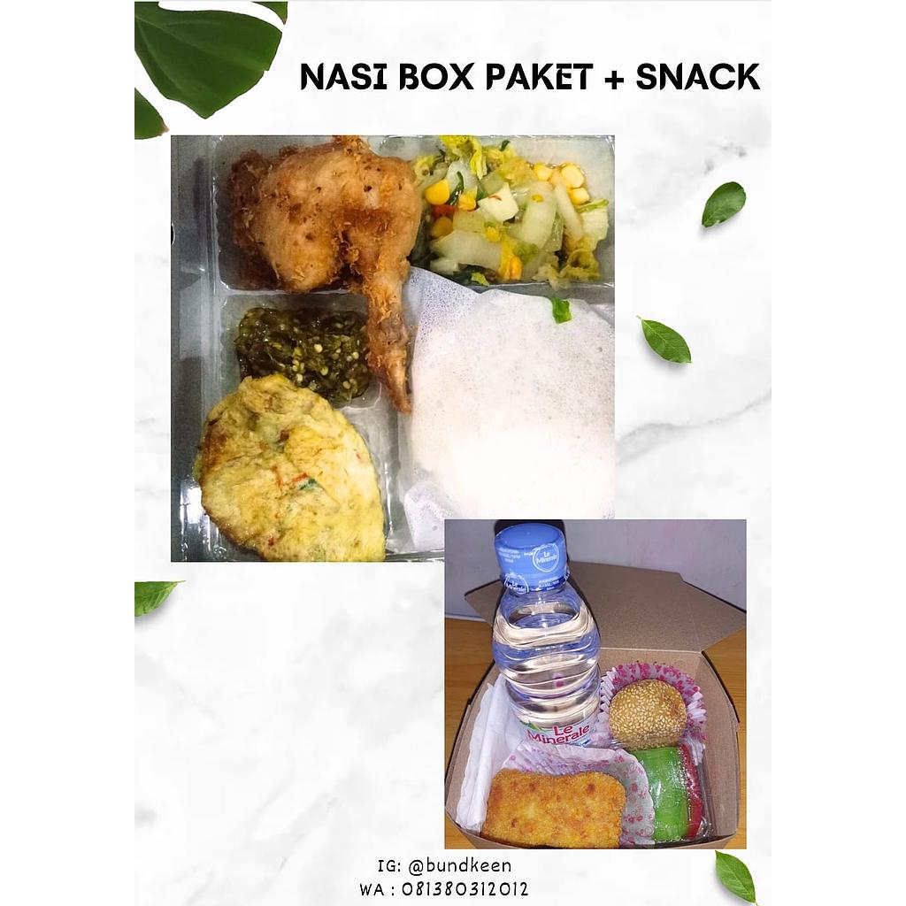 NASI BOX PAKET + SNACK B