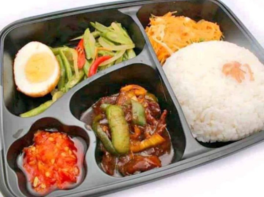 Paket D ( paket nasi beef teriyaki) lova food