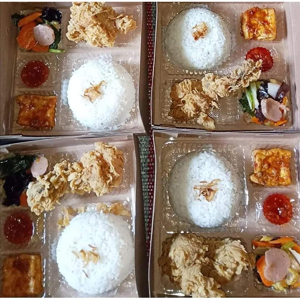Paket E ( nasi ayam Fried chicken ) lova food