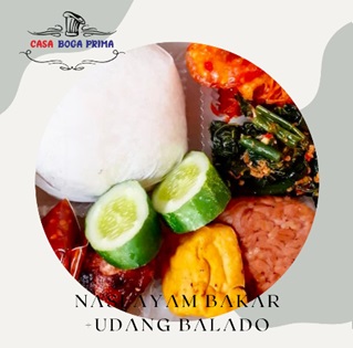 NASI AYAM BAKAR + UDANG BALADO