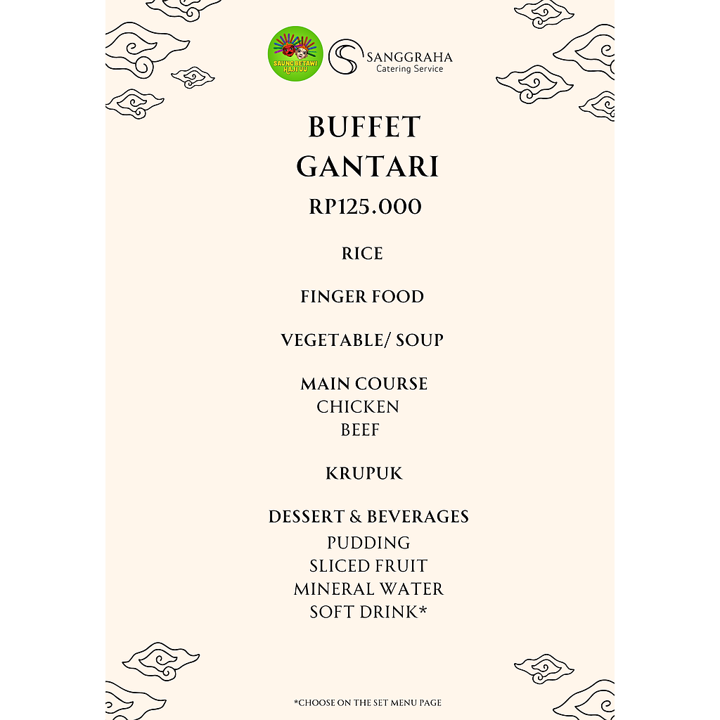 Prasmanan Saung Betawi Haji UU