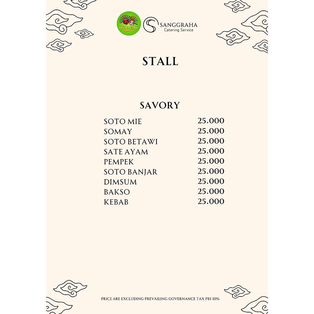 Savory Stall Sanggraha