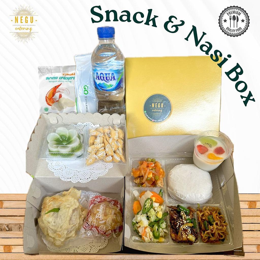 Paket 2 Snack dan Nasi Box