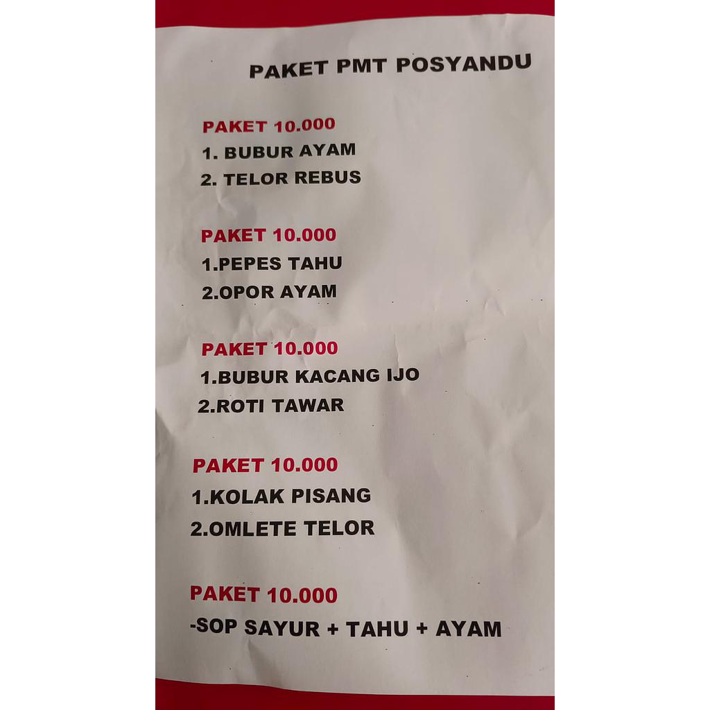 PAKET PMT JAVA CATERING