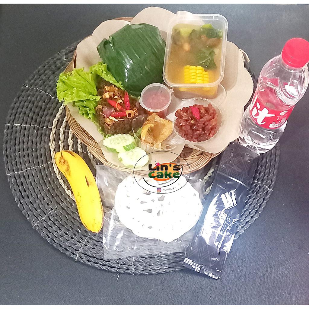 Paket nasi daging gepuk sayur asem | Lin's cake