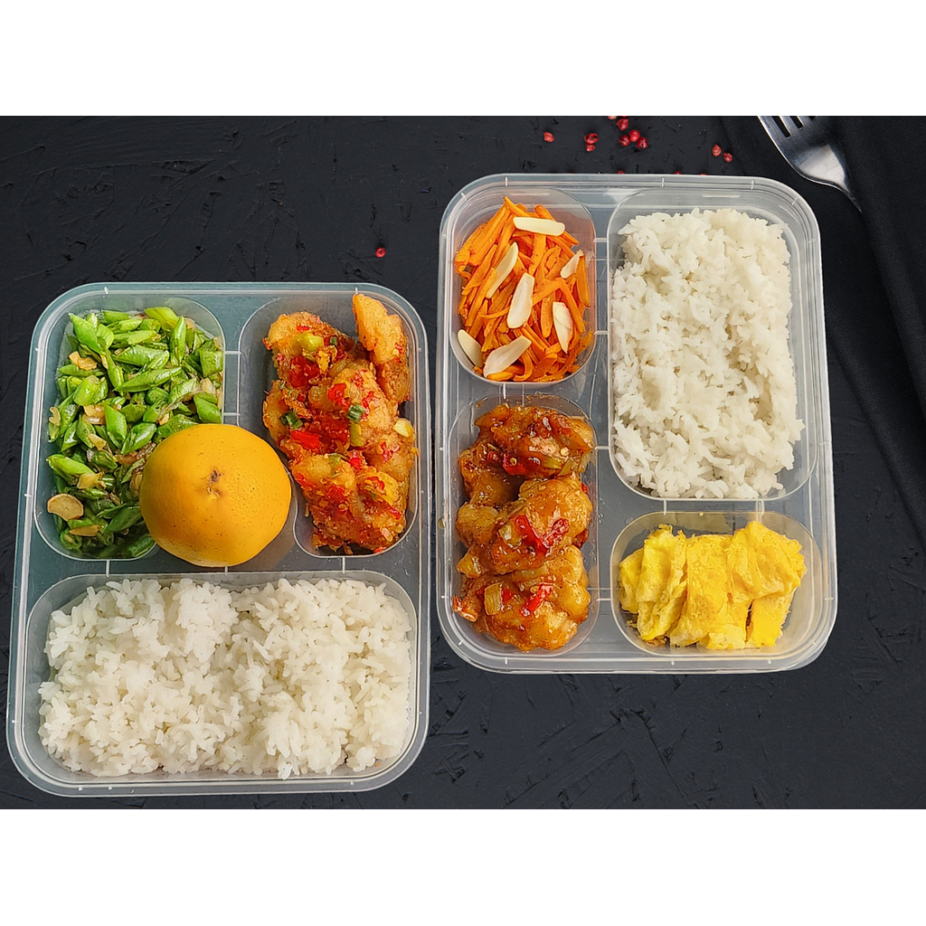 Set Tray Nasi Ayam Sehat Komplit Non MSG ByteLyfe Catering