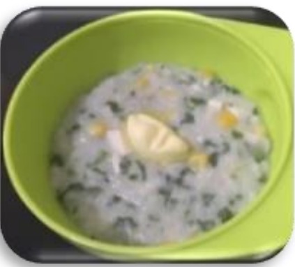 Menu PMT Pangan Lokal Balita 6-11 Bulan - Bubur Ikan Kembung Telor Bayam