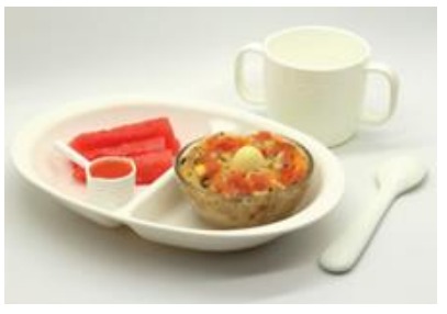 Menu PMT Pangan Lokal Balita 6-11 Bulan - Nasi tim ikan tuna telor kacang merah