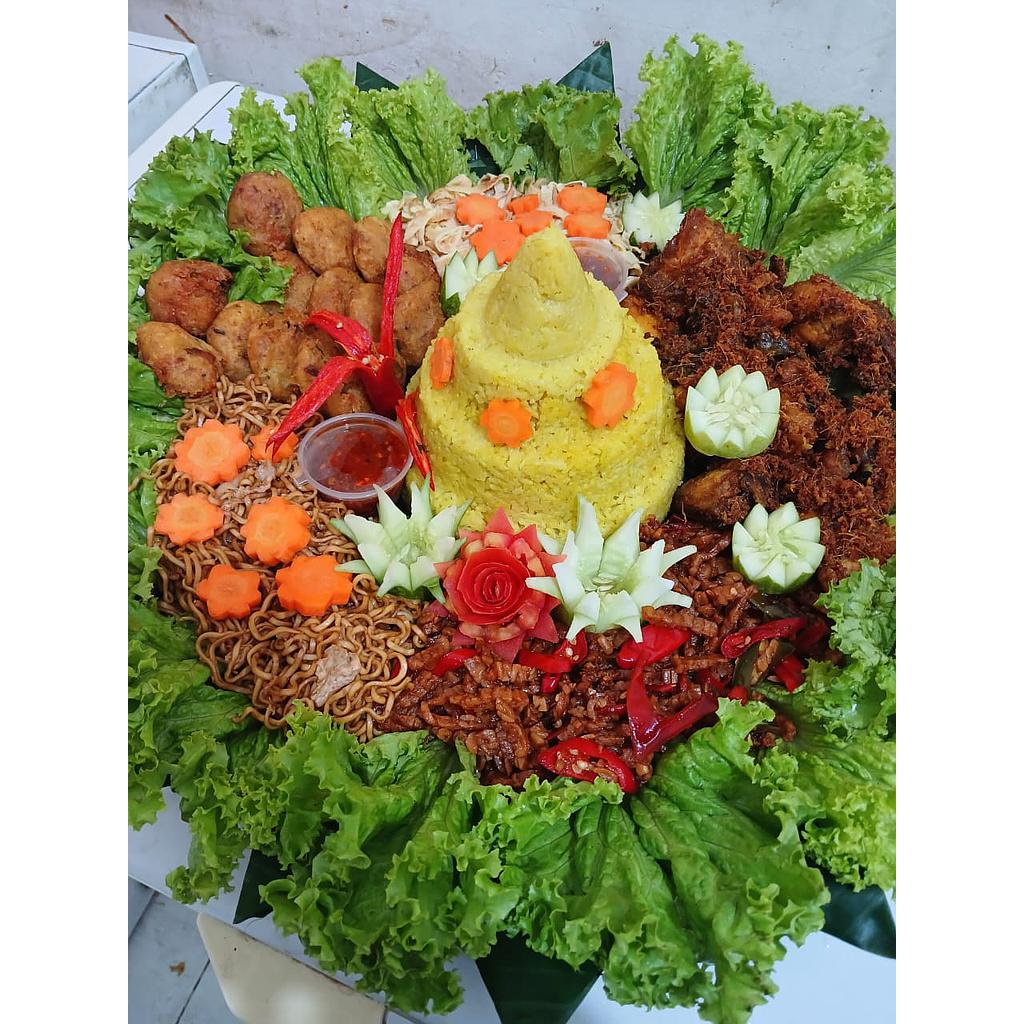 Tumpeng Nasi Kuning Komplit