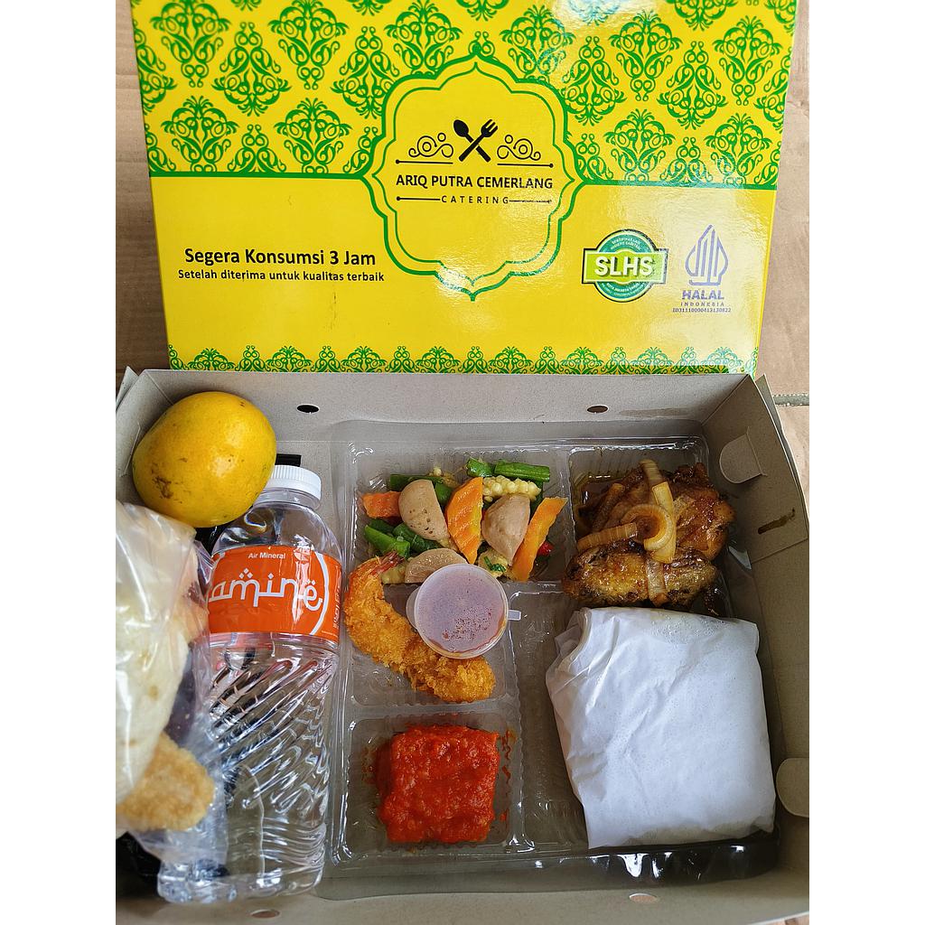 Paket Nasi Box 2 - Ariq Putra Cemerlang.    Untuk menu boleh request