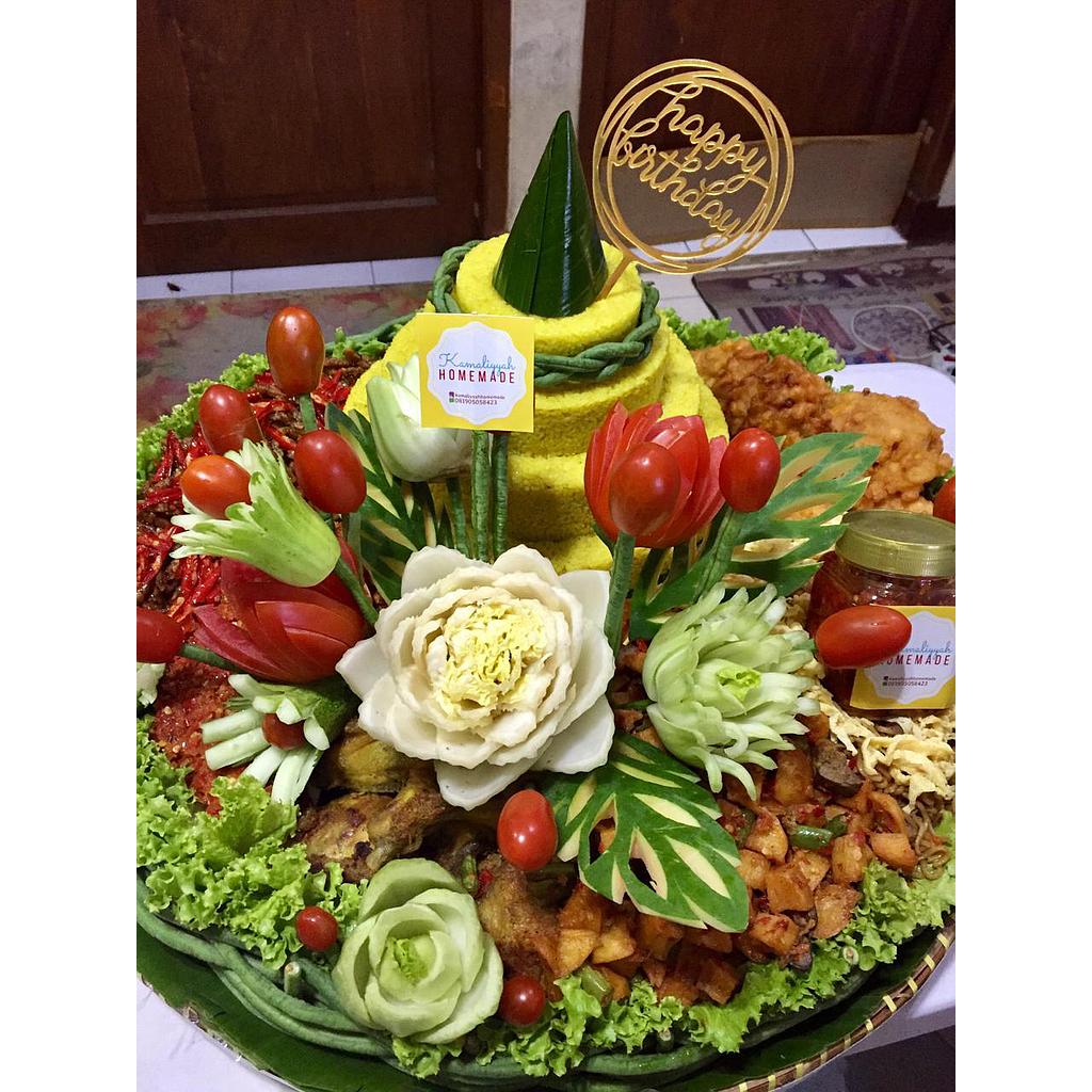 Tumpeng Nasi Kuning (10porsi) Kamaliyyah Homemade