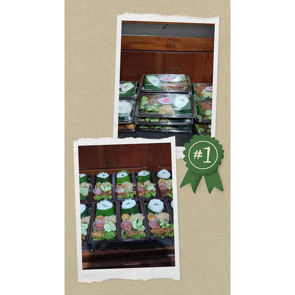 Paket nasi ayam goreng lengkuas