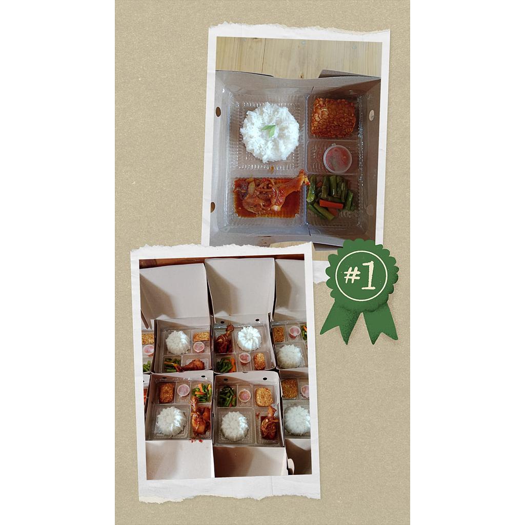 Paket nasi uduk ayam goreng