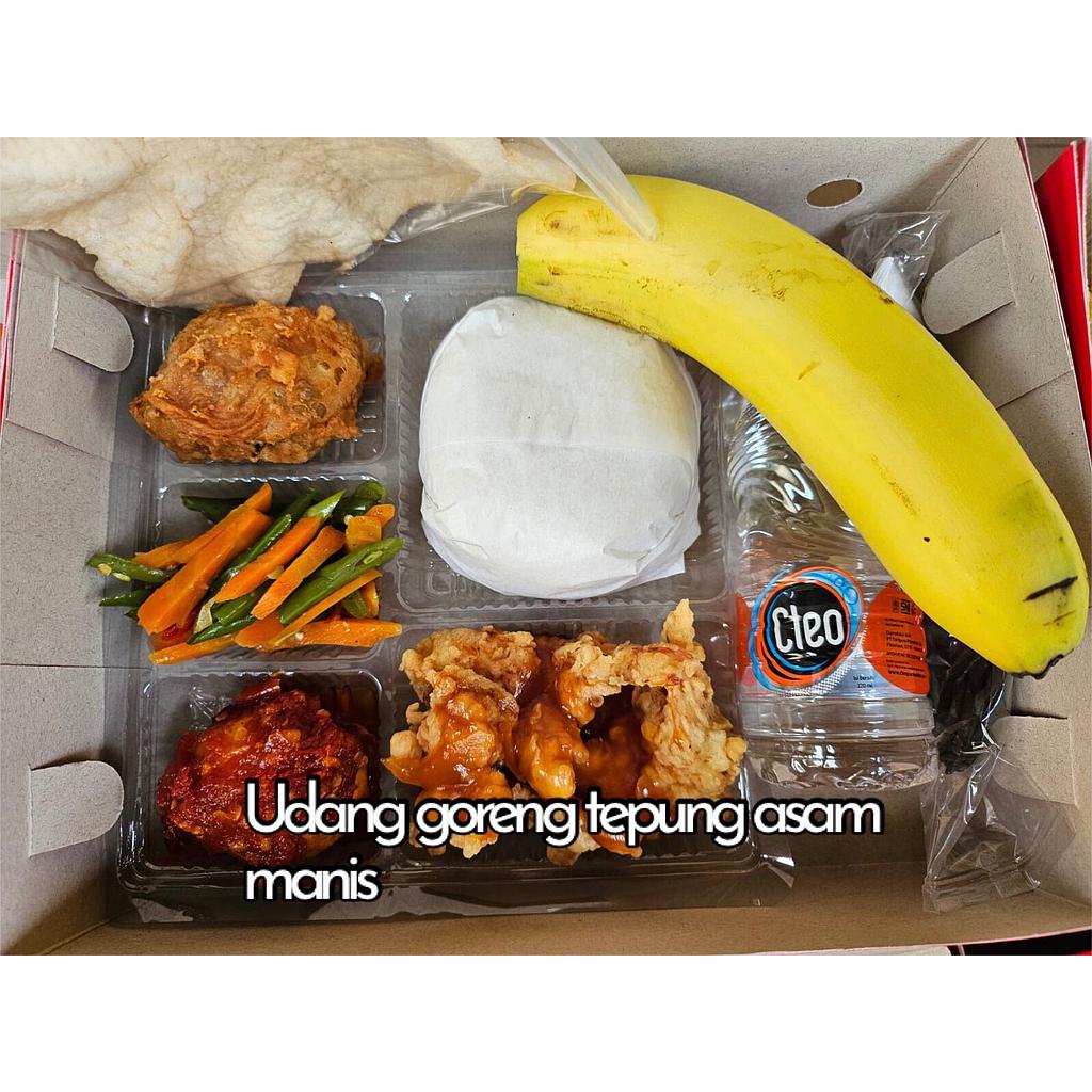 NASI UDANG GORENG TEPUNG ASAM MANIS