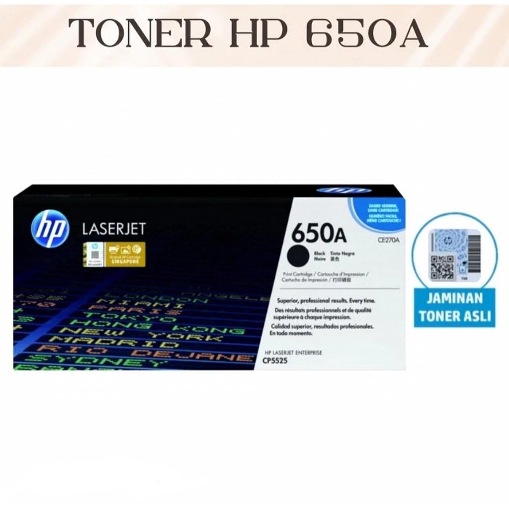 Toner printer hp 650a black original