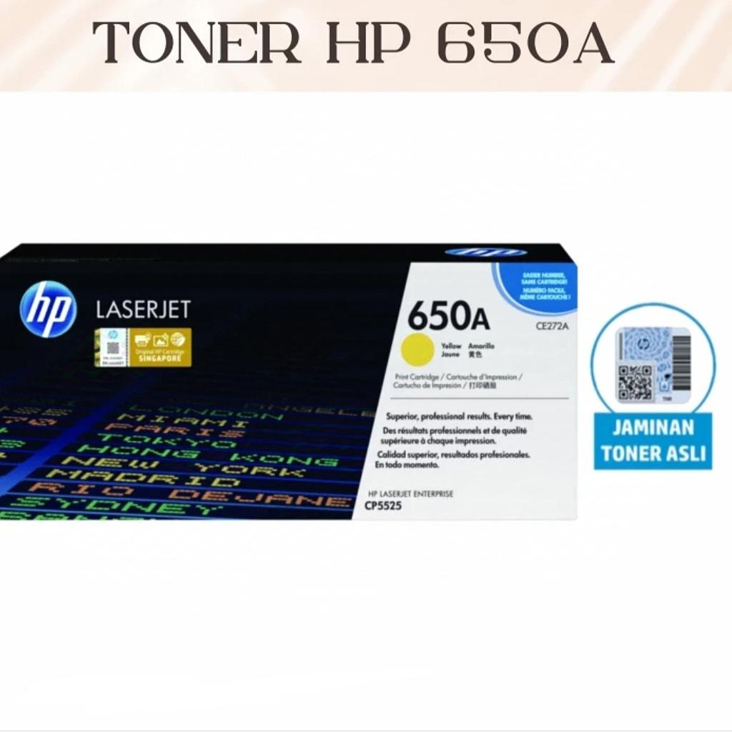 Toner printer hp 650a yellow original