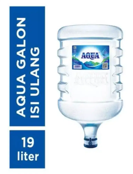 Air Mineral Galon Aqua 19 Liter (Galon + isi)