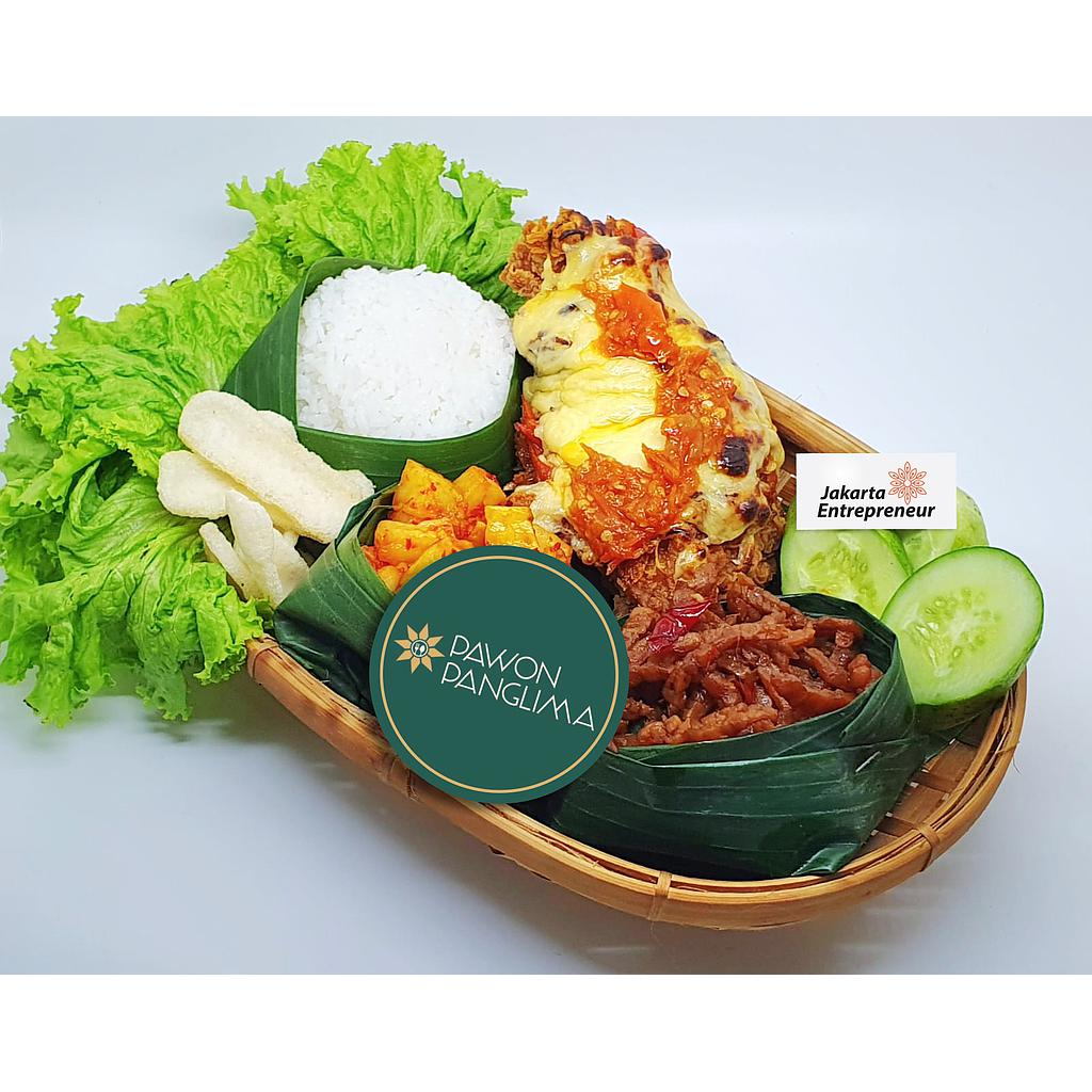 NASI AYAM GEPREK MOZARELLA Pawon Panglima