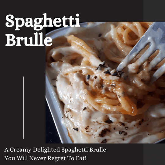 Spaghetti Brulle Dapoer Keju Demplon