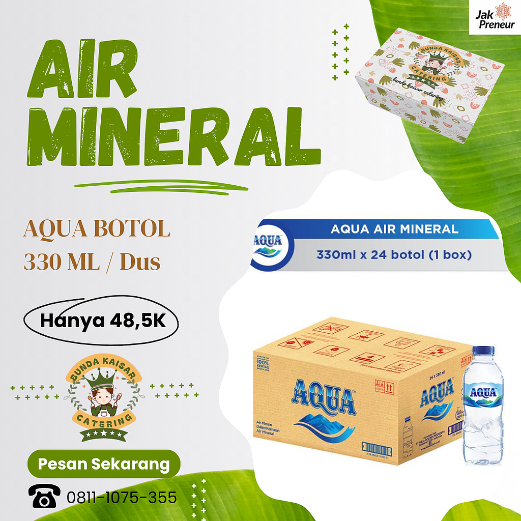 Aqua Botol 330 ml/ Box