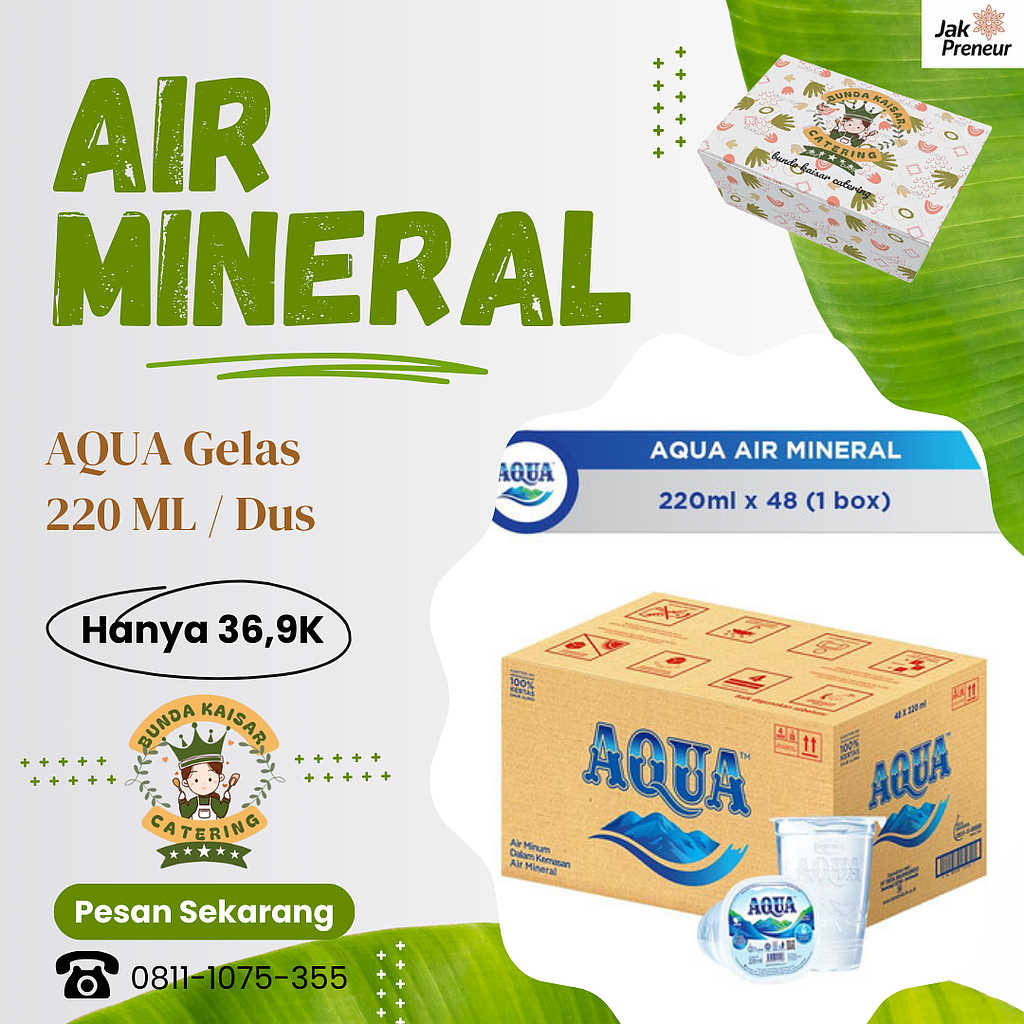 Aqua Gelas 220 ml/ Box