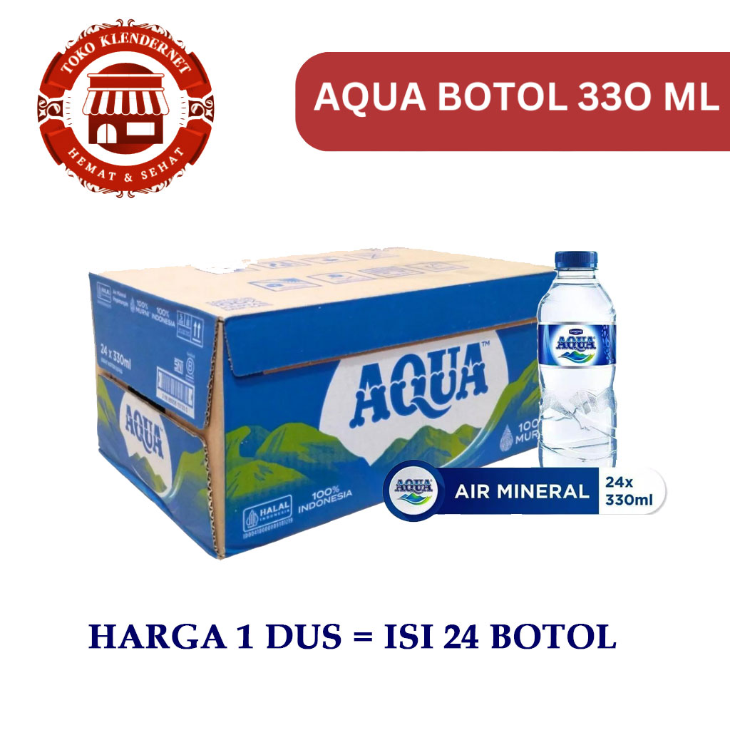 Aqua Botol 330ML - Toko Klendernet