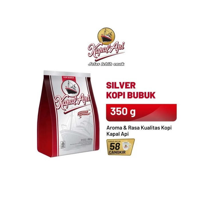 Kopi Hitam Kapal Api Silver  350gr