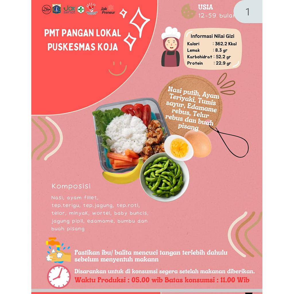 Menu 1 Nasi Ayam Teriyaki