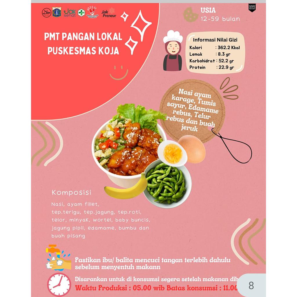 Menu 8 Nasi Karage