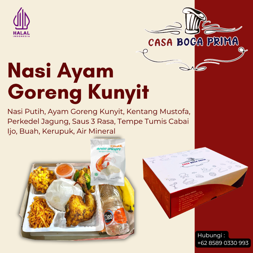 Nasi Ayam Goreng Kunyit Casa Boga Prima